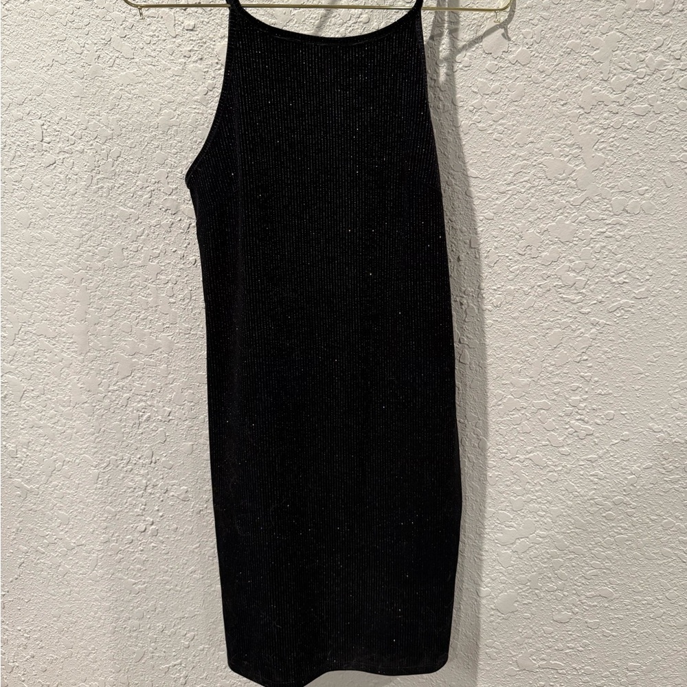 Black Sparkly Mini Bodycon Dress